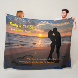 Individuell anpassbare romanische Paare - Geschenk Fleecedecke