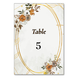 Individuell anpassbare Rustic Boho Fall Tischnumme Tischnummer