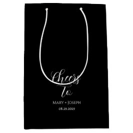 🖤 individuell anpassbare schwarze Geschenktasche Mittlere Geschenktüte