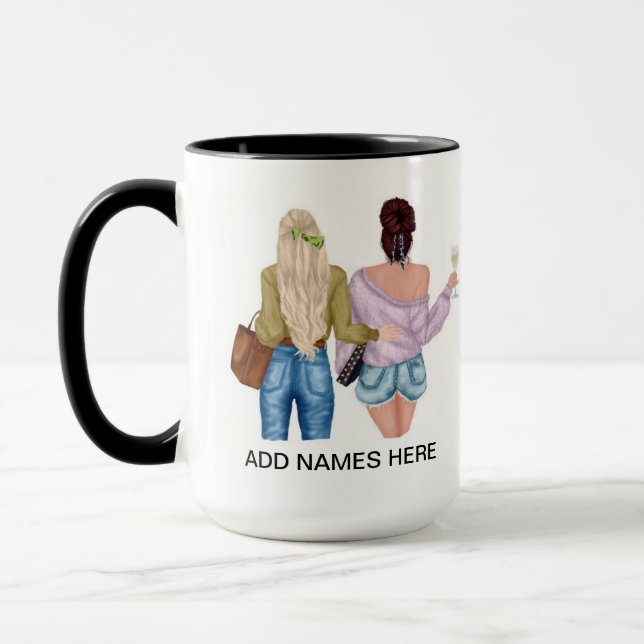 Individuell anpassbare Tasse für die besten Freund (Links)