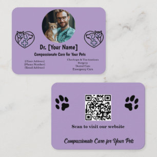 Individuell anpassbare Veterinärbetriebskarte mit Visitenkarte