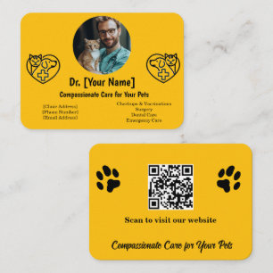 Individuell anpassbare Veterinärbetriebskarte mit Visitenkarte