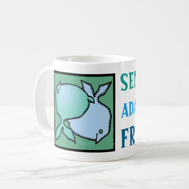 Individuell anpassbare Zodiac-Zeichenpersönlichkei Kaffeetasse (Vorderseite Links)