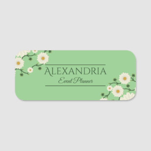 Individuell anpassbarer floral daisy Event Planner Namensschild