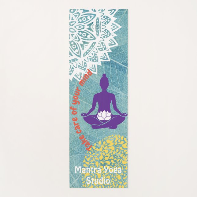 Individuell anpassbarer Hintergrund und Chakra und Yogamatte (Vorderseite)