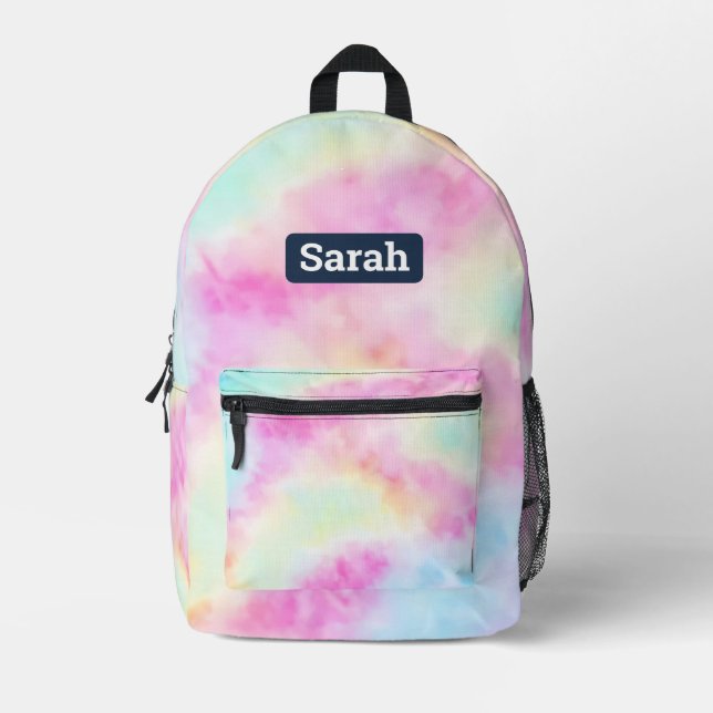 Individuell anpassbarer individuelle Name Pastel G Bedruckter Rucksack (Vorderseite)