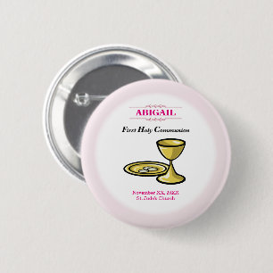 Individuell anpassbarer, Mädchenkommunion und Blu Button