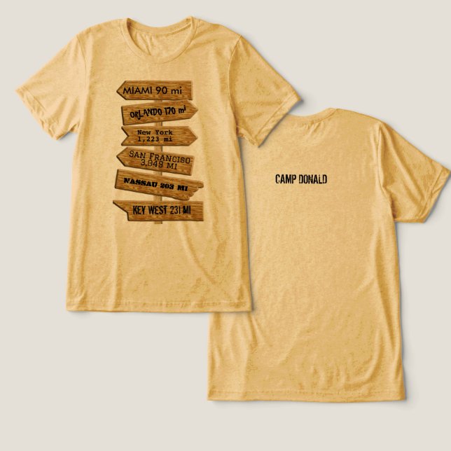 Individuell anpassbarer "MASH"-Signalton, 2.0 Tri-Blend Shirt (Design Vorderseite & Rückseite)