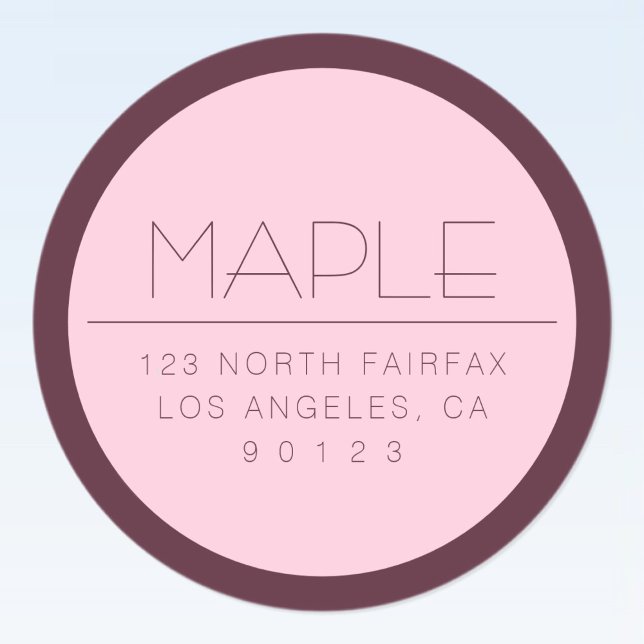 Individuell anpassbarer moderner Text mit Grenzen Runder Aufkleber (Von Creator hochgeladen)