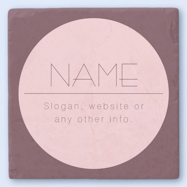 Individuell anpassbarer moderner Text mit Grenzen Steinuntersetzer (Von Creator hochgeladen)