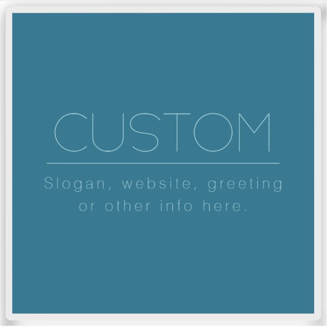 Individuell anpassbarer moderner Text | Ozean und  Aufkleber (Vorderseite)