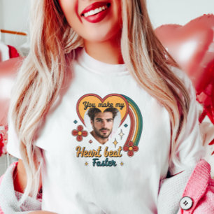 Individuell anpassbarer Retro-Heartbeat T-Shirt