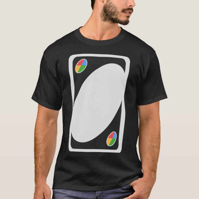 Individuell anpassbarer Uno Card Meme Classic T -  T-Shirt (Vorderseite)