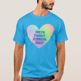 Individuell anpassbarer Wiedersehen-Gradient Heart T-Shirt