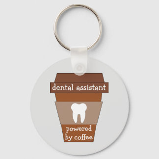Individuell anpassbarer Zahnassistent mit Kaffeema Schlüsselanhänger