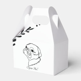 Individuell anpassbarer Zeichnete Art Mops Geschenkschachtel