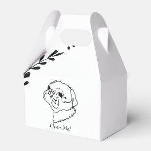 Individuell anpassbarer Zeichnete Art Mops Geschenkschachtel