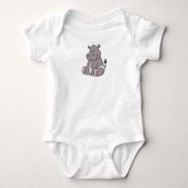 Individuell anpassbares Baby Hippo Baby Strampler