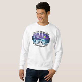 Individuell anpassbares Familien-Winterurlaub-T-Sh Sweatshirt