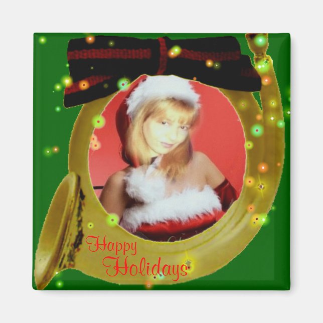 Individuell anpassbares Foto Rahmen Weihnachtsmaga Magnet (Vorne)