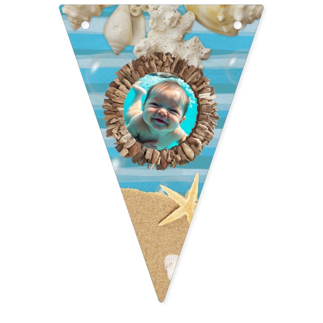 Individuell anpassbares Happy Birthday Bunting Ban Wimpelkette (Erste Fahne)