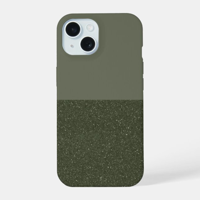 Individuell anpassbares Moss Green iPhone 15 Fall Hülle (Rückseite)