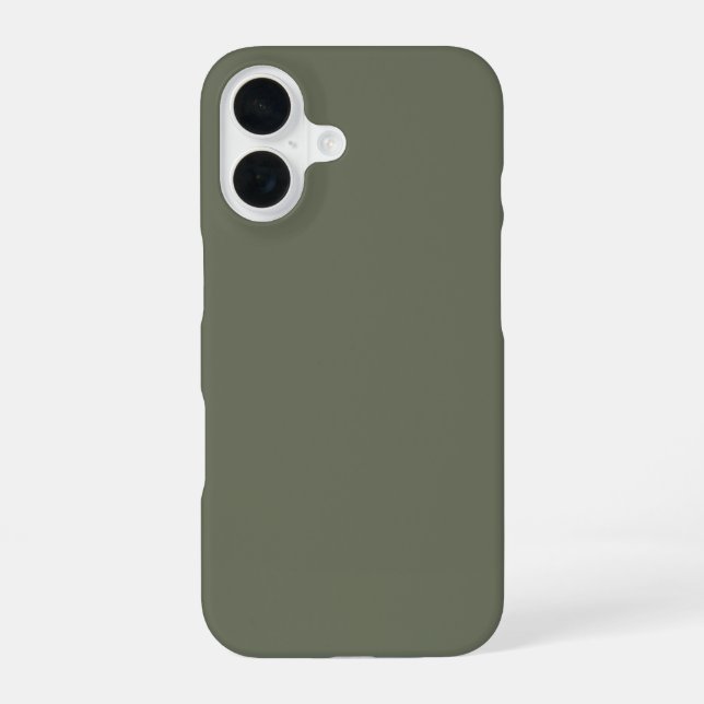 Individuell anpassbares Moss Green iPhone 16 Fall Hülle (Rückseite)