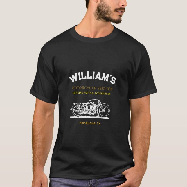Individuell bearbeitbarer T - Shirt für Motorraddi (Vorderseite)