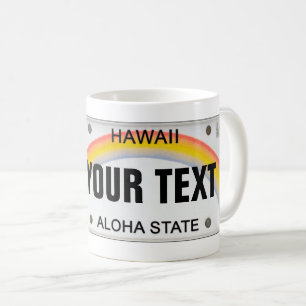 (individuell einstellbar) Hawaiianische Lizenzplat Kaffeetasse
