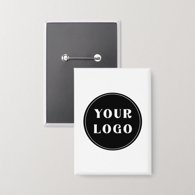 individuell, einzigartig, elegant & minimalistisch button (Vorderseite/Rückseite)