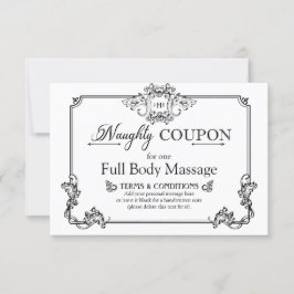 Individuell eleganter Spaß "Naughty Coupon" Valent