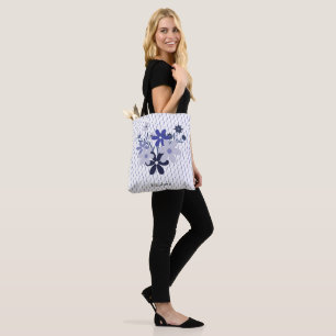 Individuell elegantes, blumenblaues lila violettes tasche