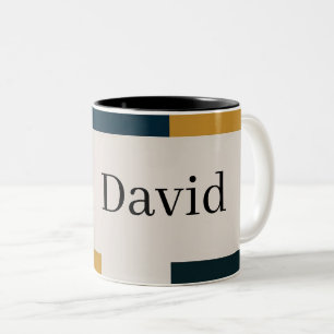 Individuell elegantes minimalistisches Design Zweifarbige Tasse