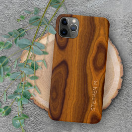 Individuell elegantes Retro-Holzkornmuster iPhone 16 Pro Max Hülle