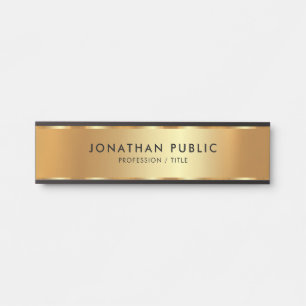 Individuell elegantes Template Luxus Trendy Black  Türschild