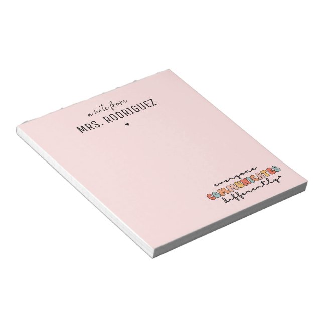 Individuell farbige Kommunikation Notizblock (angewinkelt)