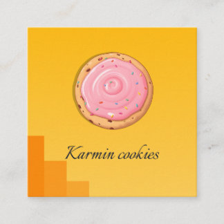 Individuell gestaltbare Cookie Shop Business Card Quadratische Visitenkarte