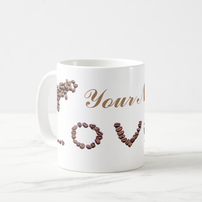 Individuell gestaltbare Kaffeemaschine Tasse Kaffe (Vorderseite Links)