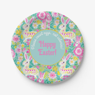 Individuell gestaltbare Minty Bunny Bliss Plate 🐰 Pappteller