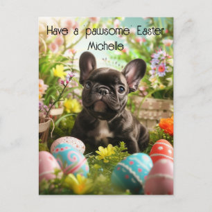 Individuell gestaltbare 🐶 Osterfreude mit Furry F Postkarte