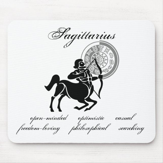 Individuell gestaltbare Sagittarius-Merkmale griec Mousepad (Vorne)