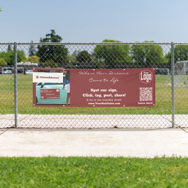 Individuell gestaltbarer Haarsalon Advocacy Outdoo Banner (Insitu)