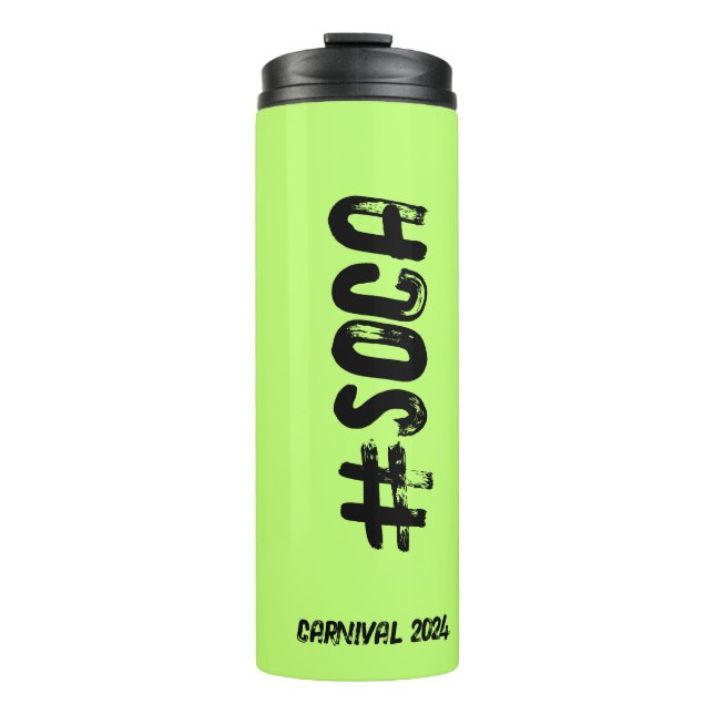 Individuell gestaltbarer karibischer Karneval-Them Thermosbecher (Vorderseite)