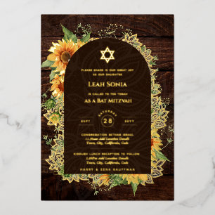 Individuell gestaltbares Bat Bar Mitzvah Event, el Folieneinladung