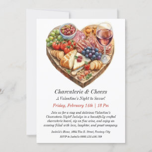 Individuell gestaltete Charcuterie & Weinnacht Ein Einladung