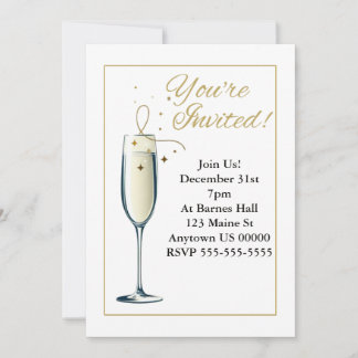 Individuell gestaltete elegante Champagner-Glass-E Save The Date