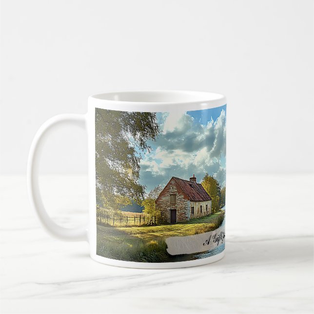 Individuell gestaltete englische Landschaft der Fl Kaffeetasse (Links)