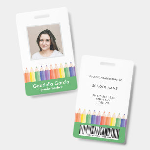 Individuell gestaltete farbenfrohe Barcode-ID für Ausweis