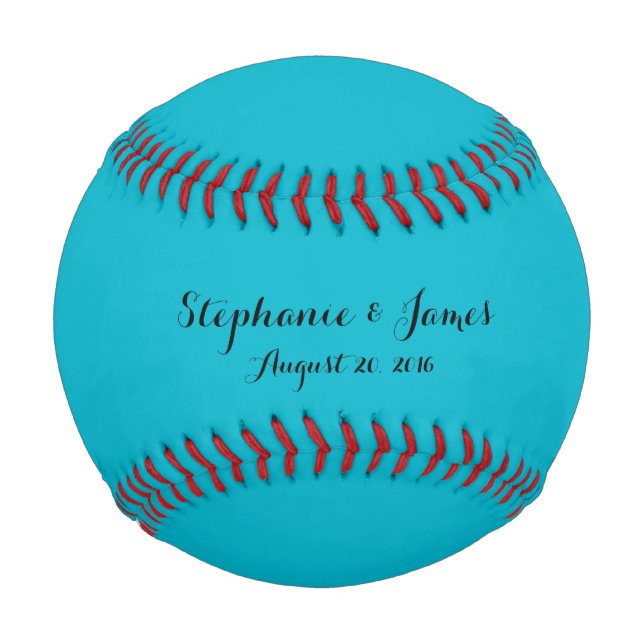 Individuell gestaltete farbenfrohe Hochzeiten Baseball (Vorderseite)