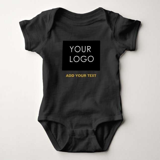 Individuell gestaltete Firmenhinweise - Modernes S Baby Strampler (Vorderseite)